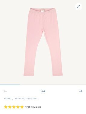 The Beaufort Bonnet Company Soft Pink Kids Leggings
